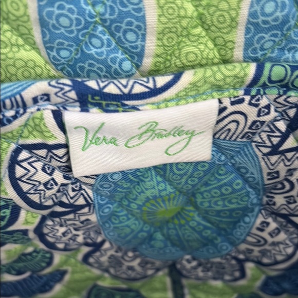Vera Bradley Vibrant Blue and Green Quilted Tote Bag - Picture 2 of 16